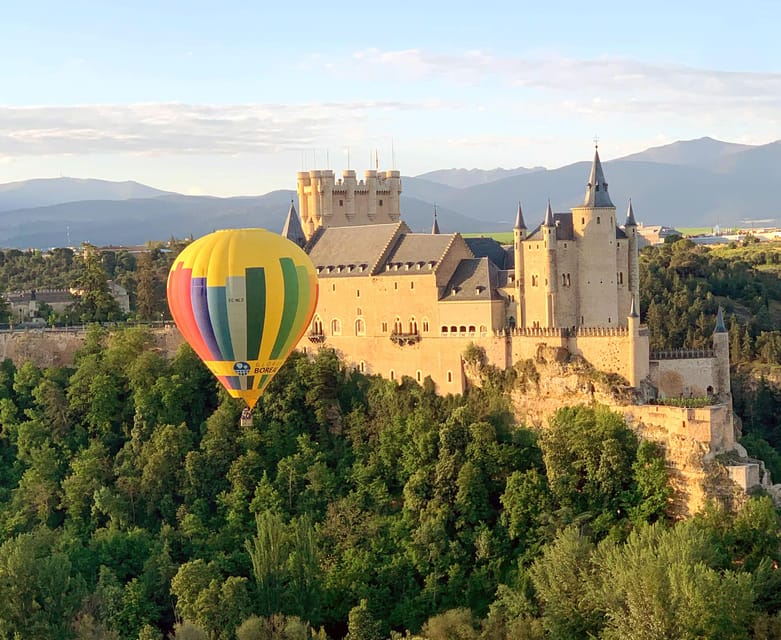 From Madrid: Hot Air Balloon Ride in Segovia with Pickup - What you see above Segovia: Acueduct, Cathedral, Alcazar, and the mountains