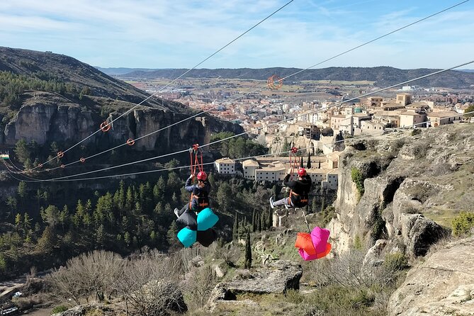 Jumping in Zipline with Unique Views of Cuenca - How the Double Tirolina Works for Couples and Solo Riders