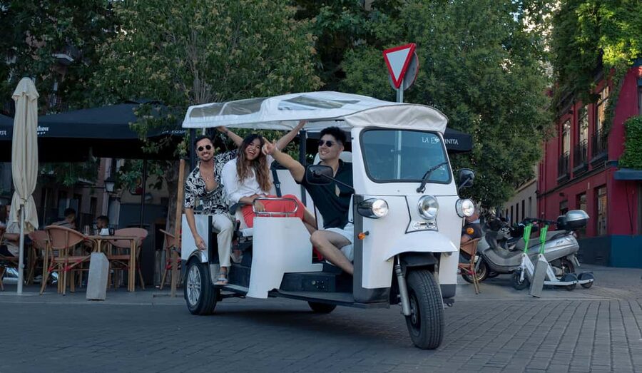 Madrid: Eco-Friendly, Private, and Unique Tuk Tuk Experience - Starting with Market of San Miguel, then snapping the Royal Palace viewpoint