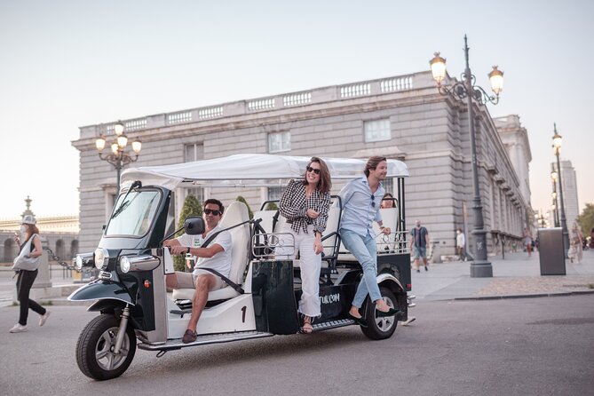 Madrid Expert Plus Tour with Local Guide in Eco Tuk Tuk Private - Spanish Courts, Neptune Fountain, and the city’s power signals