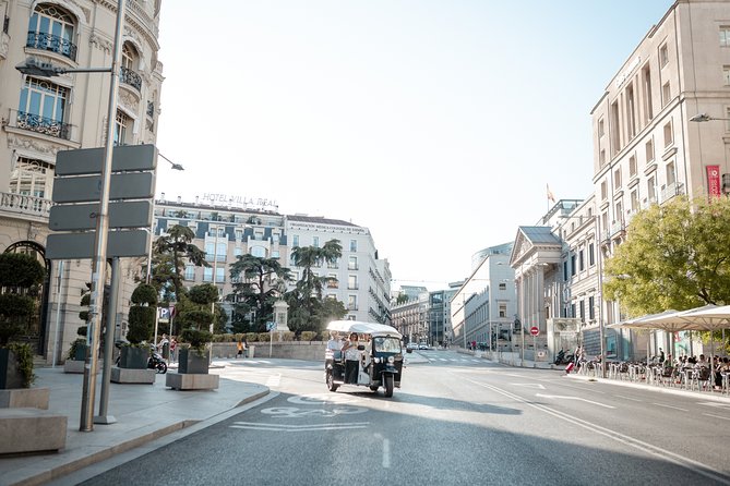 Madrid Express Tour with Local Guide in Eco Tuk Tuk Private - Plaza de Cibeles and Santa Ana: Gods, Football, and Grand Streets