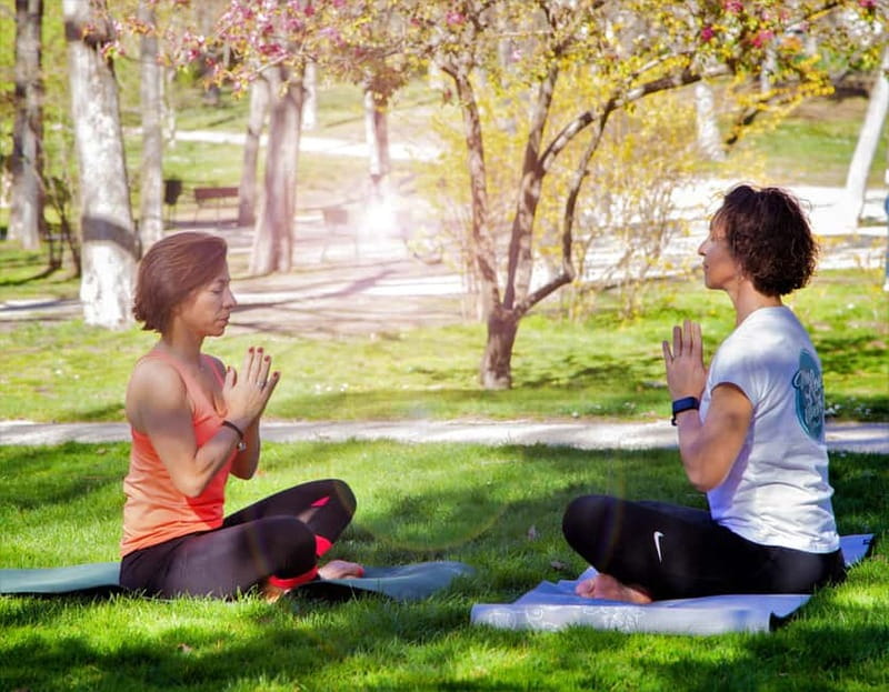 Madrid: Flow Yoga class in Retiro Park - Arriving at a historic garden setting, not a random lawn