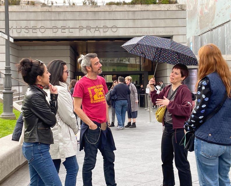 Madrid: Prado Museum Masterpieces Tour with Entry Ticket - Finding Your Guide: Goya’s Monument and the Polka-Dot Umbrella
