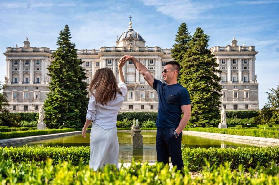 Madrid: Private Photoshoot with a Professional Photographer - Plaza de Oriente: The Opera Area Background That Looks Like Madrid