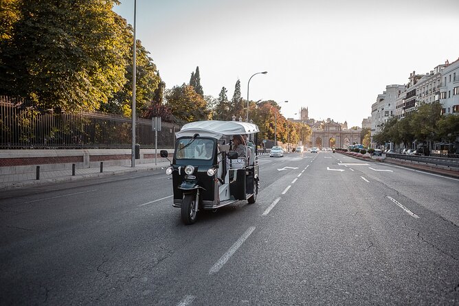 Madrid Welcome Tour with Local Guide in Eco Tuk Tuk Private - Royal Palace Views, Sabatini Gardens, and Temple of Debod
