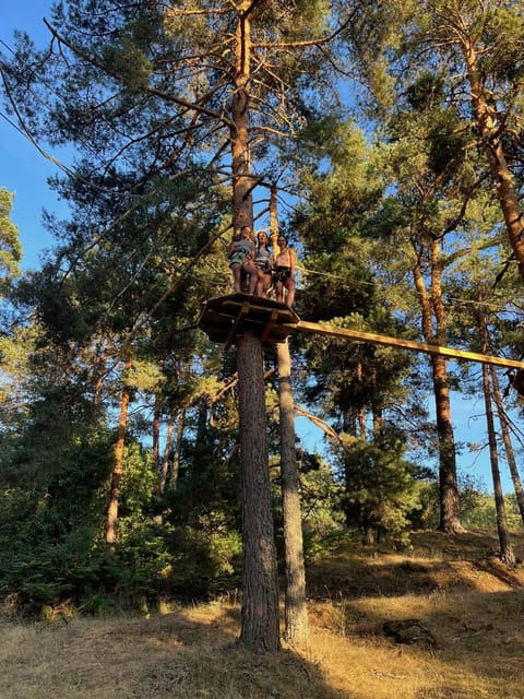 Madrid: Zip line circuits high in the trees - Coaching and Confidence: Getting Over the First Hesitation
