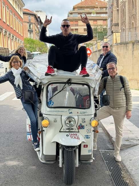 "See Madrid Differently: A Premium Private Tuk Tuk Ride" - Plaza Mayor and Market of San Miguel, Madrid’s classic center in quick focus